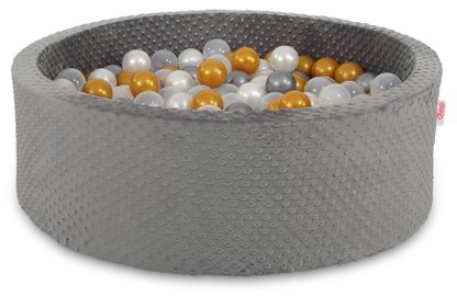 Suchy basen minky H-30 cm z piłkami 200szt.- jasnoszary
