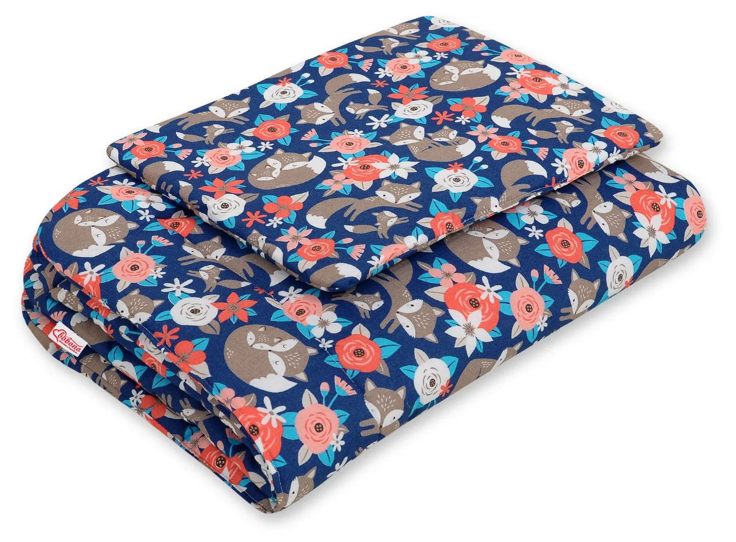 Komplet pościeli dla niemowląt z wypełnieniem 2-cz 75x100cm NEWBORN - misie niebieskie