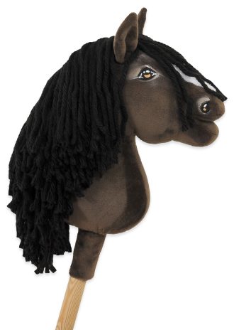 Hobby Horse Mały koń na kiju Premium ciemnobrązowy ciemogniady A5
