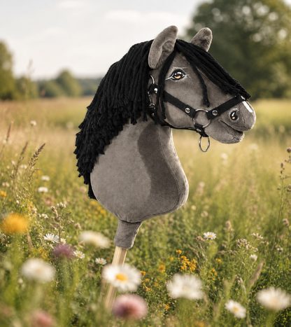 Hobby Horse Duży koń na kiju Premium - myszaty A3