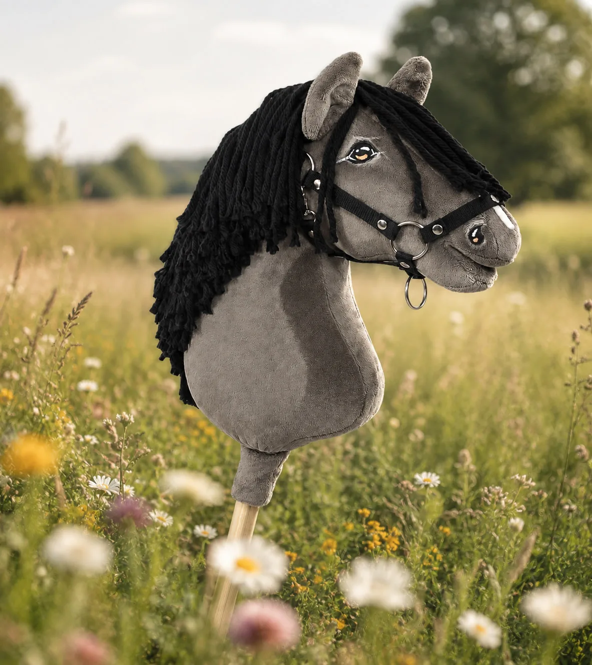 Hobby Horse Duży koń na kiju Premium - myszaty A3