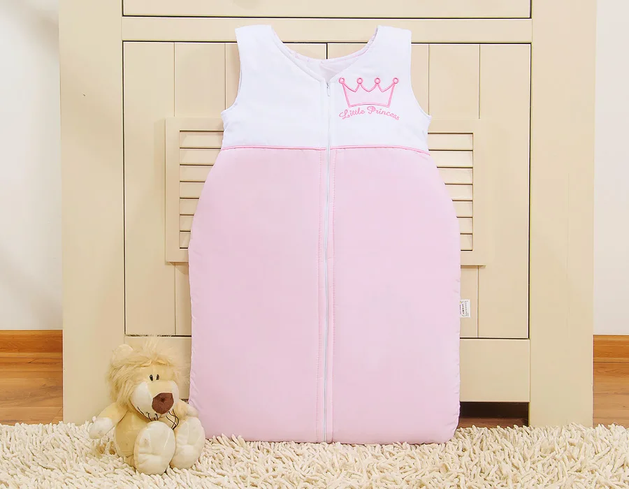 Śpiworek dla dzieci bawełniany M 6-12 mcy TOG 2.5 całoroczny ocieplany Little Princess różowy