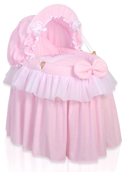 Wózek dla lalek Kosz Mojżesza dla lalek z budką LITTLE PRINCESS fioletowy