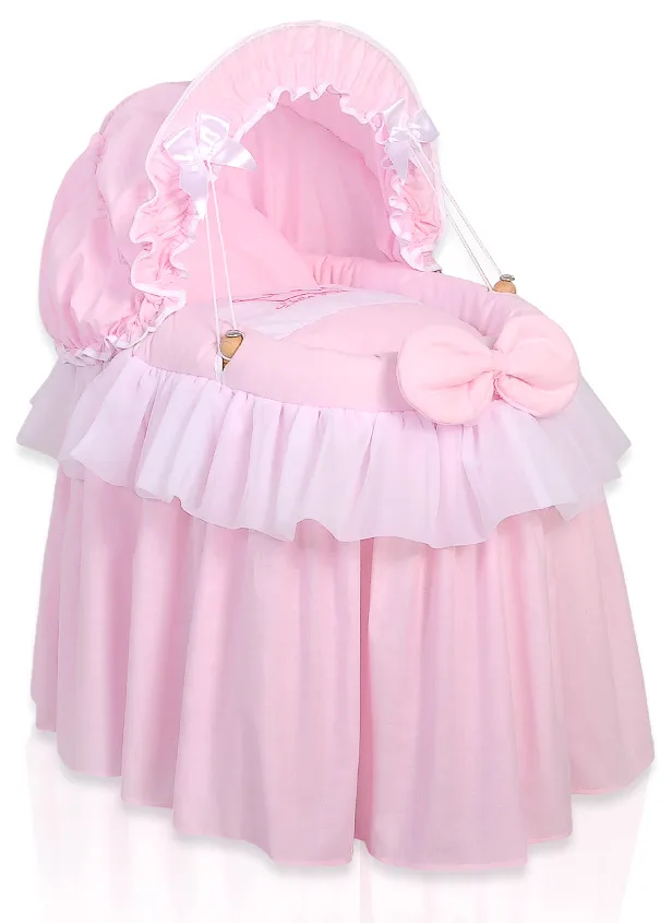 Wózek dla lalek Kosz Mojżesza dla lalek z budką LITTLE PRINCESS fioletowy