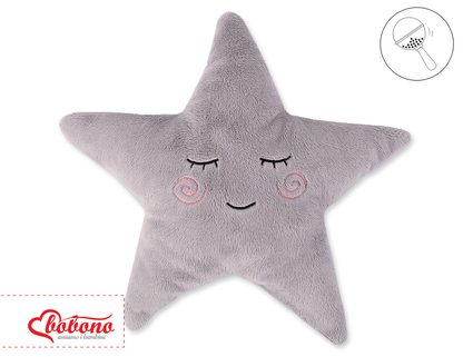 Poduszka Little STAR z grzechotką- szara