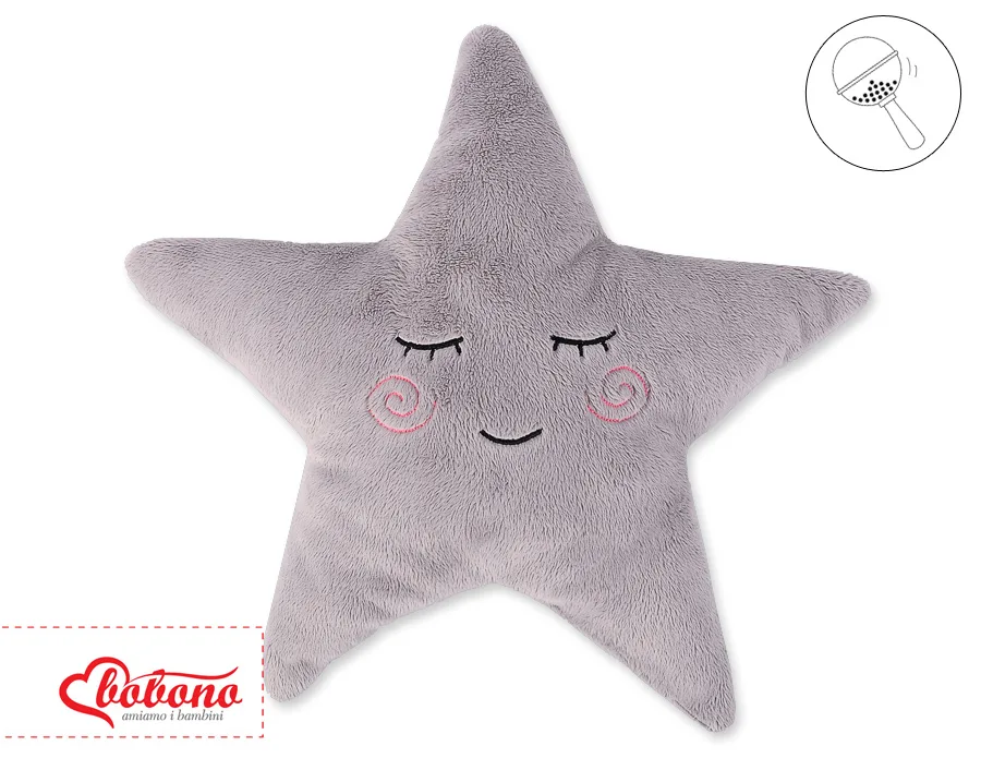 Poduszka Little STAR z grzechotką- szara