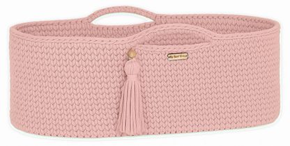 Kosz Mojżesza BOHO bawełniany Handmade z materacykiem - jasny beżowy