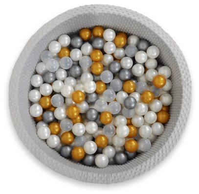 Suchy basen minky H-30 cm z piłkami 200szt.- jasnoszary