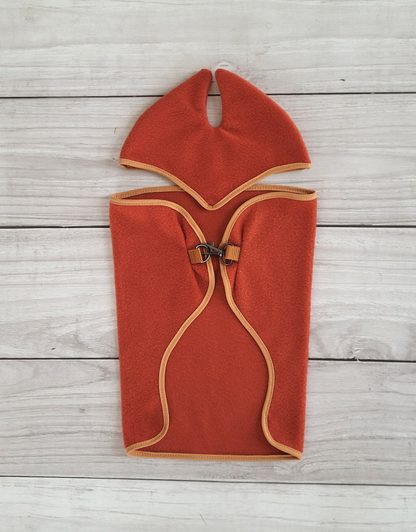 Zestaw dla Hobby Horse uniwersalny A4 i A5: polarowa derka + nauszniki – rudy