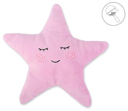 Poduszka Little STAR z grzechotką- różowa