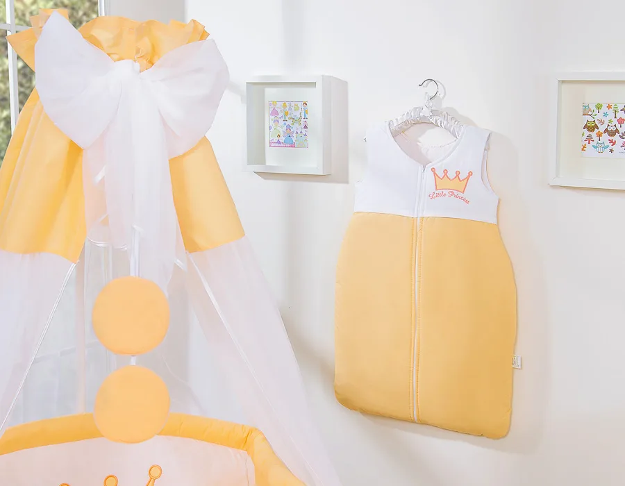 Śpiworek dla dzieci bawełniany M 6-12 mcy TOG 2.5 całoroczny ocieplany Little Princess brzoskwiniowy