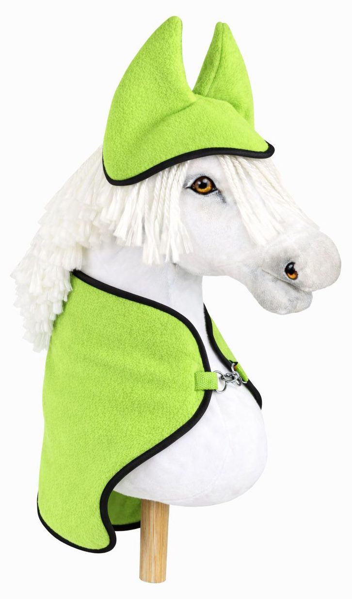 Zestaw dla Hobby Horse uniwersalny A4 i A5: polarowa derka + nauszniki – neon green