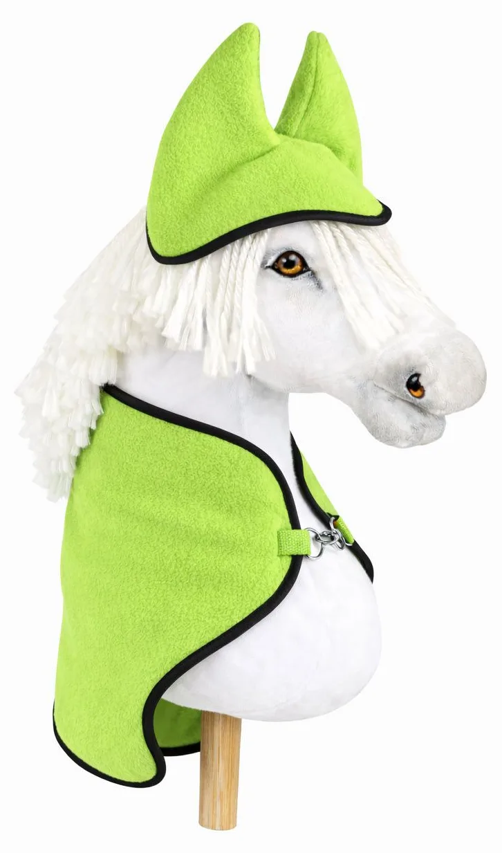 Zestaw dla Hobby Horse uniwersalny A4 i A5: polarowa derka + nauszniki – neon green