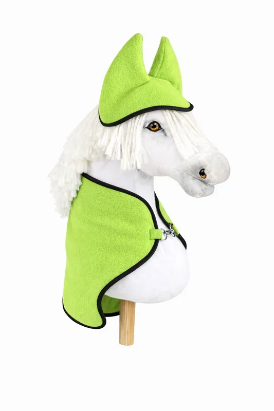 Zestaw dla Hobby Horse uniwersalny A4 i A5: polarowa derka + nauszniki – neon green
