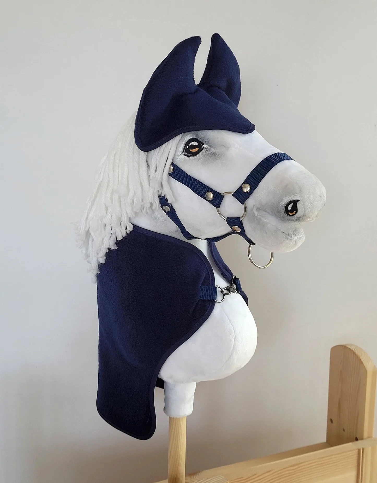 Zestaw dla Hobby Horse uniwersalny A4 i A5: polarowa derka + nauszniki – granatowy