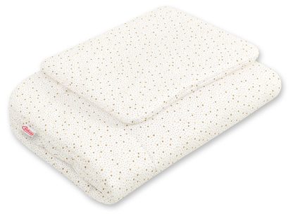 Komplet pościeli dla niemowląt z wypełnieniem 2-cz 75x100cm NEWBORN - misie niebieskie