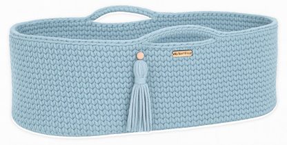 Kosz Mojżesza BOHO bawełniany Handmade z materacykiem - jasny beżowy