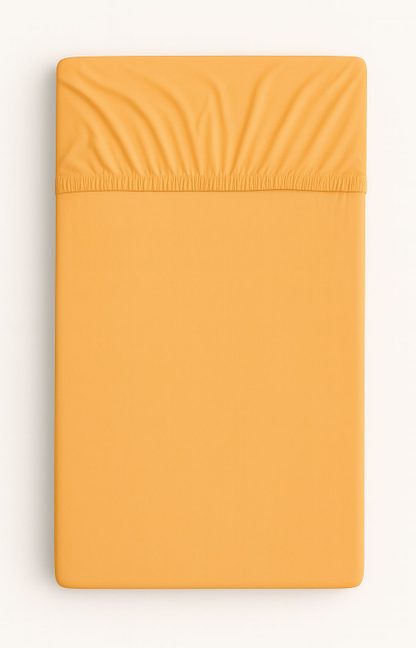 Prześcieradło jersey bawełna z gumką  do łóżeczka 120x60cm - brzoskwiniowe
