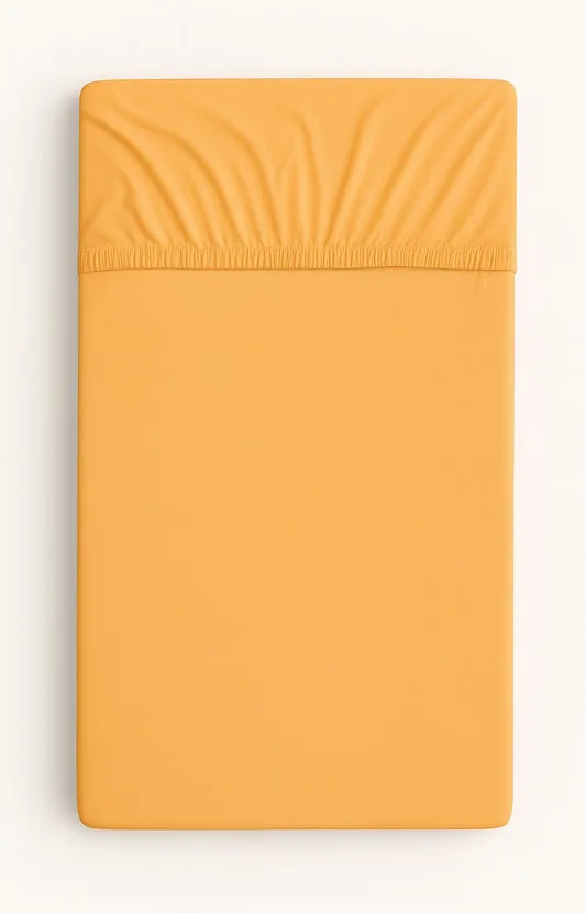 Prześcieradło jersey bawełna z gumką  do łóżeczka 120x60cm - brzoskwiniowe