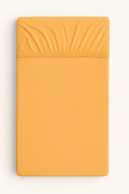 Prześcieradło jersey bawełna z gumką  do łóżeczka 120x60cm - brzoskwiniowe