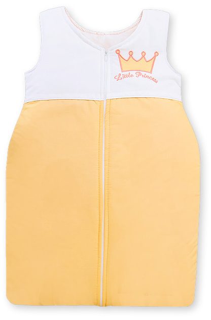Śpiworek dla dzieci bawełniany M 6-12 mcy TOG 2.5 całoroczny ocieplany Little Princess brzoskwiniowy