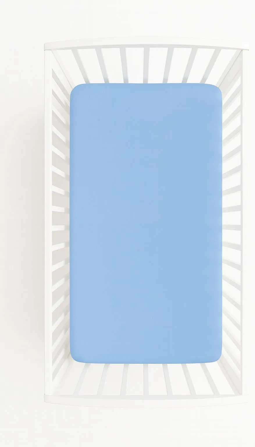 Prześcieradło jersey bawełna z gumką  do łóżeczka 120x60cm - niebieskie