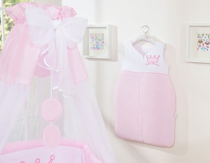 Śpiworek dla dzieci bawełniany M 6-12 mcy TOG 2.5 całoroczny ocieplany Little Princess różowy