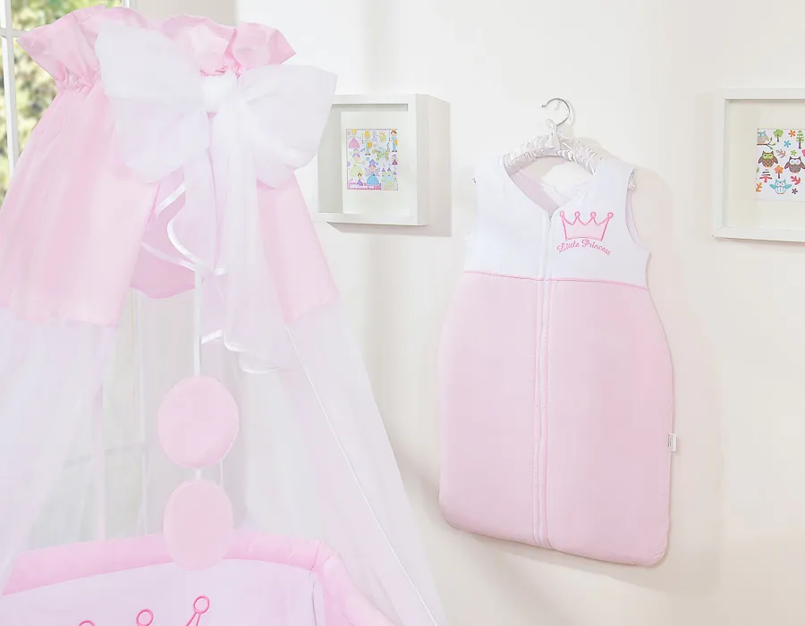 Śpiworek dla dzieci bawełniany M 6-12 mcy TOG 2.5 całoroczny ocieplany Little Princess różowy