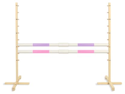 Przeszkoda skokowa do Hobby Horse 160cm, h-120 cm, dwie belki - jasny fiolet i jasny róż