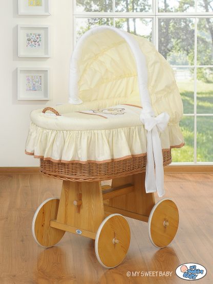 Kosz Mojżesza z budką- Little Angel biały