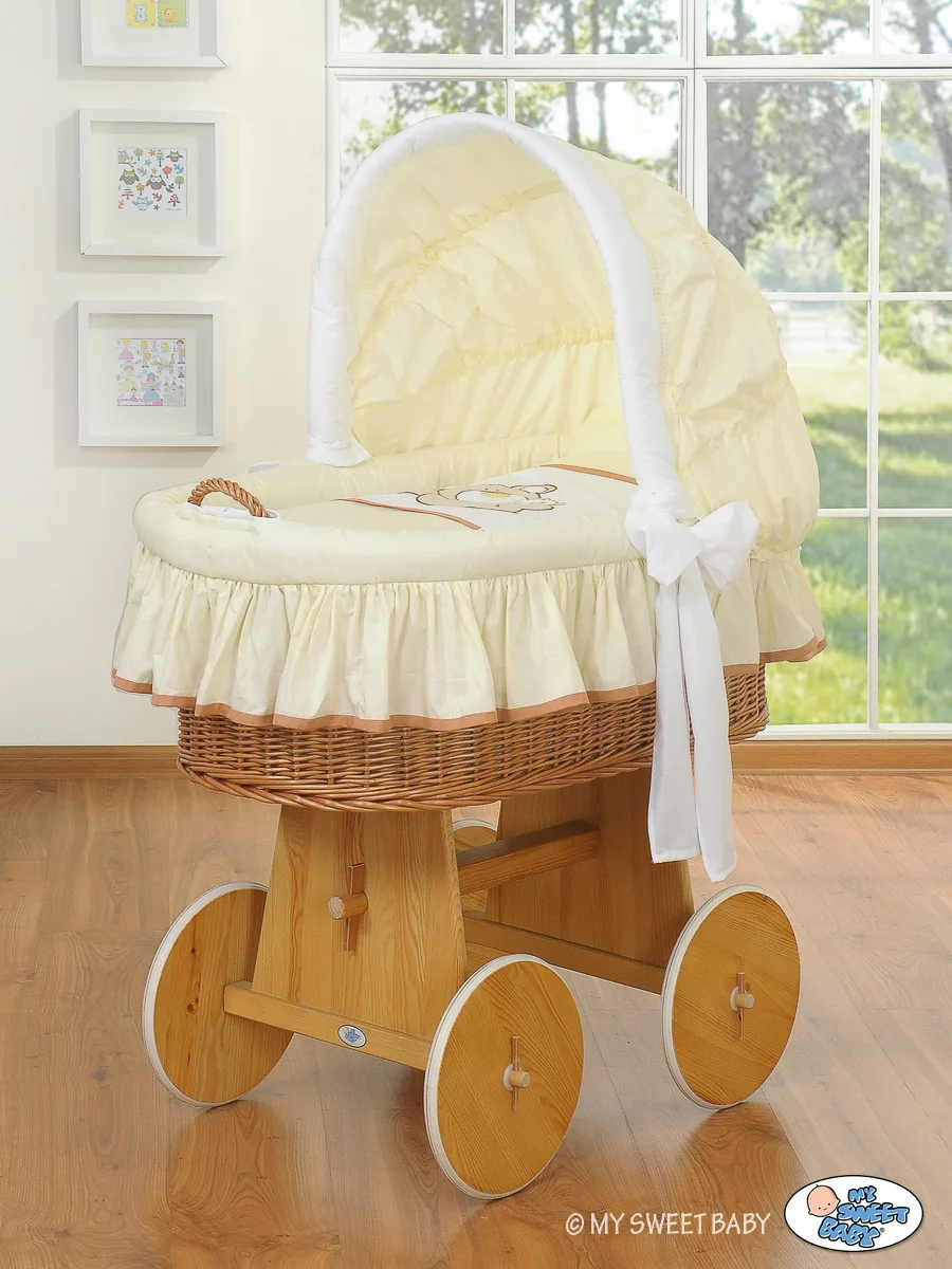 Kosz Mojżesza z budką- Little Angel biały