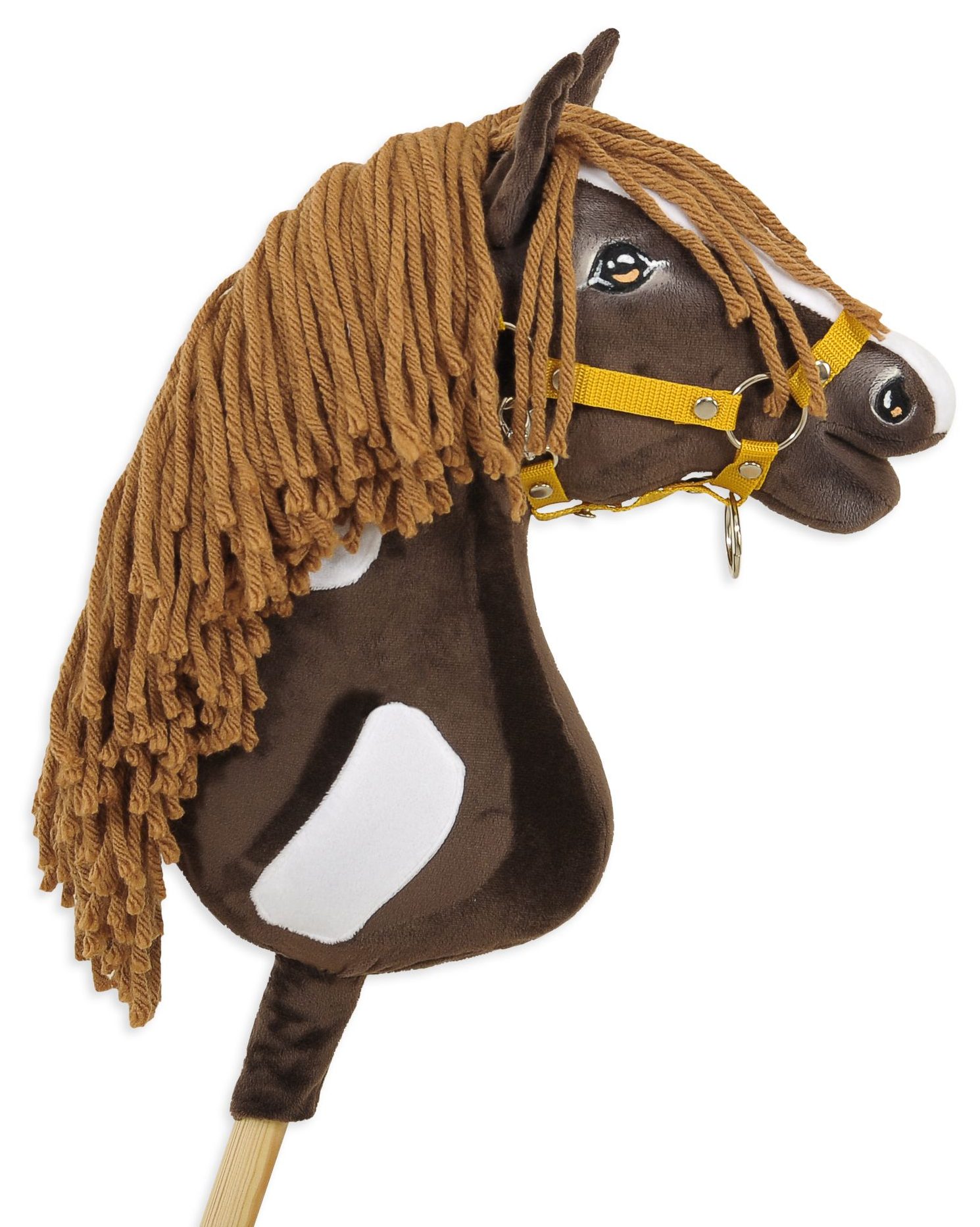 Hobby Horse Duży koń na kiju Premium - western ciemnogniady z brązową grzywą A3