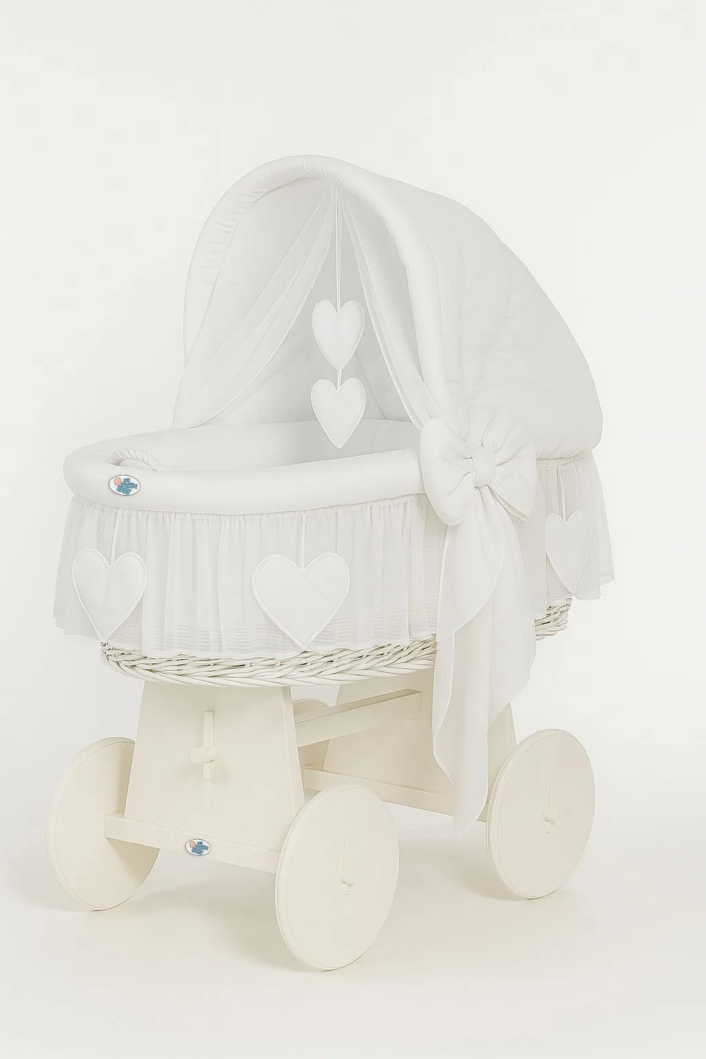 Kosz Mojżesza z budką- Little Angel biały
