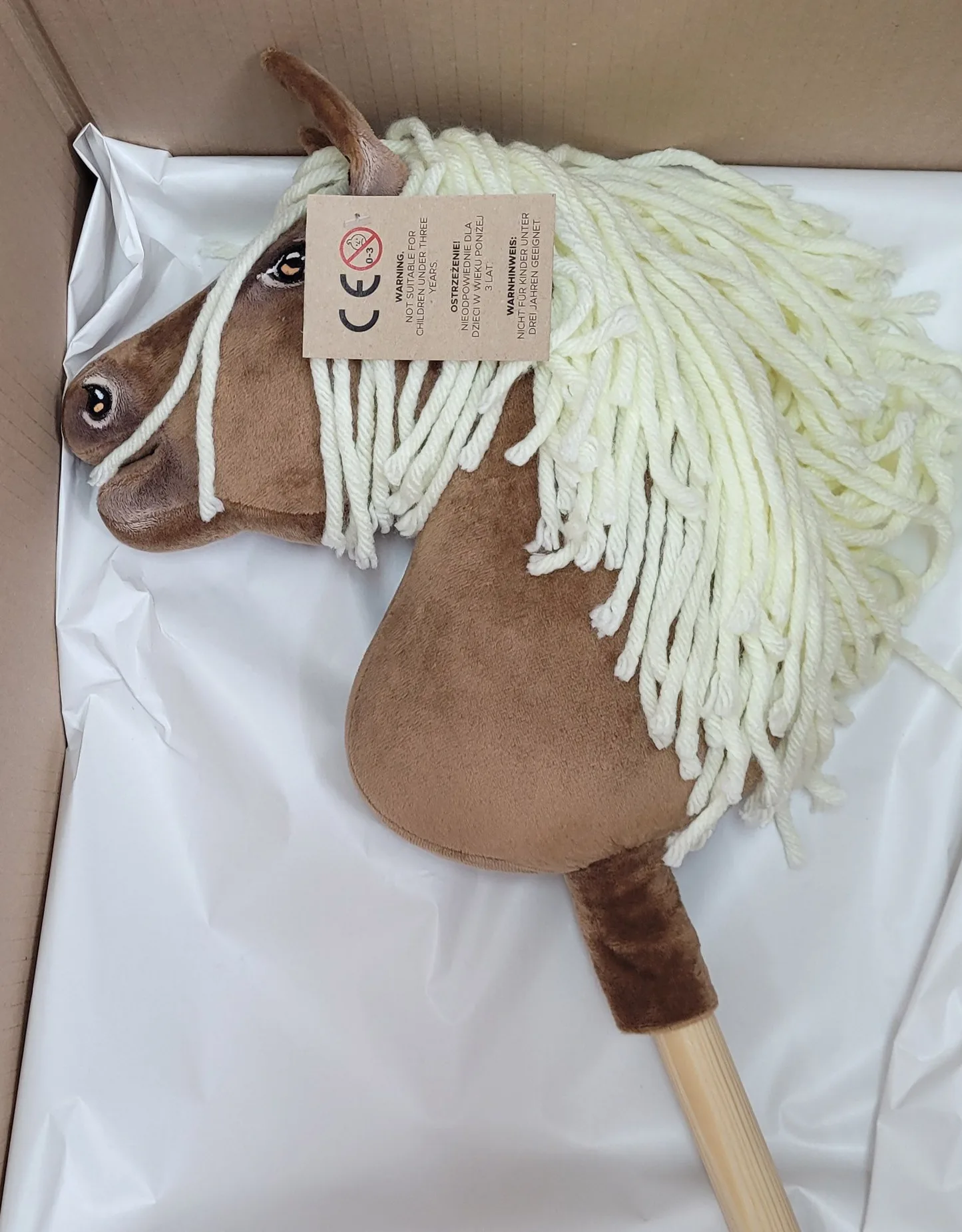 Hobby Horse Średni koń na kiju Premium jasny beżowy haflinger A4