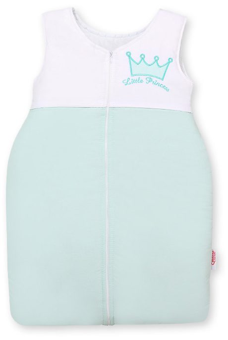 Śpiworek dla dzieci bawełniany M 6-12 mcy TOG 2.5 całoroczny ocieplany Little Princess miętowy