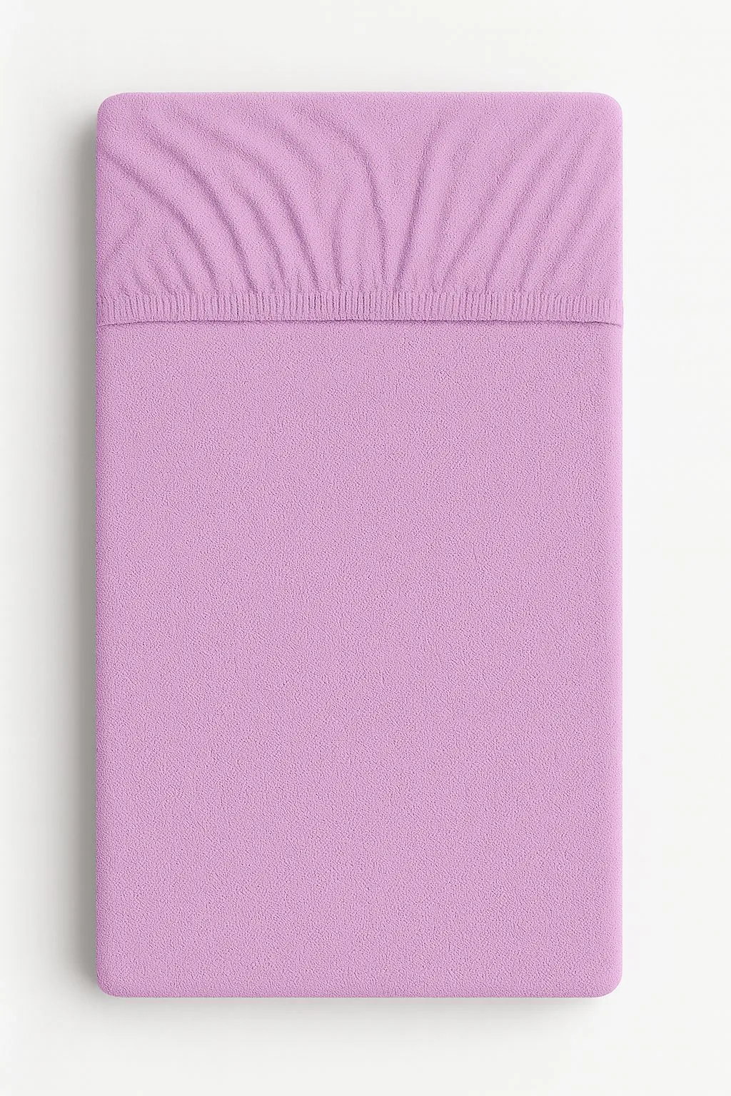 Prześcieradło frotte z gumką do łóżeczka 120x60cm - fioletowe