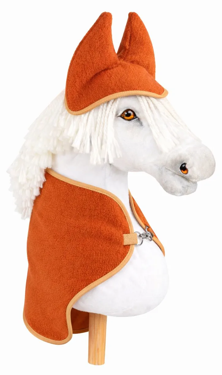Zestaw dla Hobby Horse A3: polarowa derka + nauszniki – kremowy