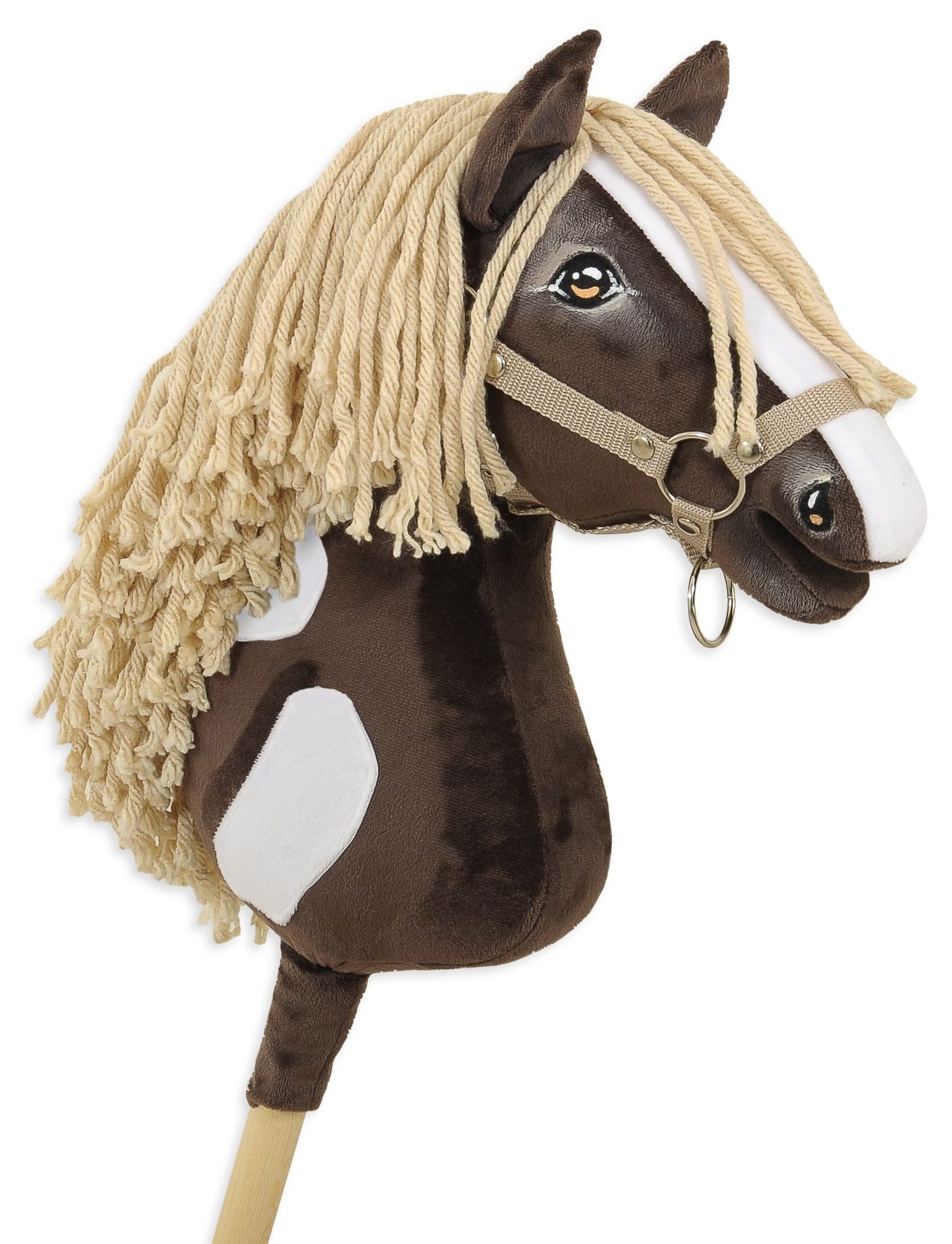 Hobby Horse Duży koń na kiju Premium - western IV ciemnogniady z jasną grzywą A3