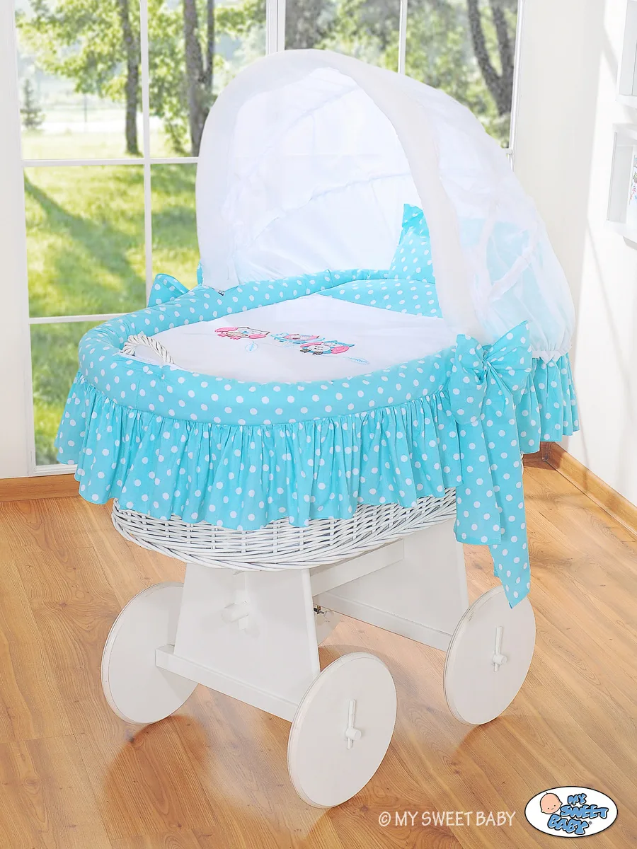 Kosz Mojżesza z budką- Little Angel biały