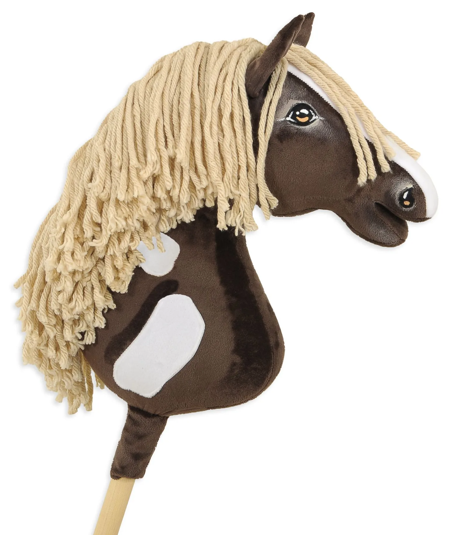 Hobby Horse Duży koń na kiju Premium - western IV ciemnogniady z jasną grzywą A3
