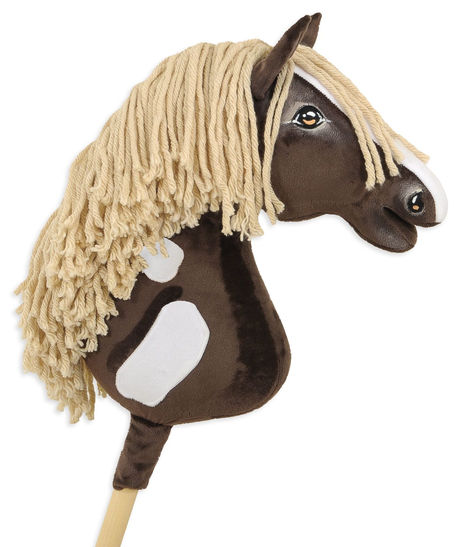Hobby Horse Duży koń na kiju Premium - western IV ciemnogniady z jasną grzywą A3