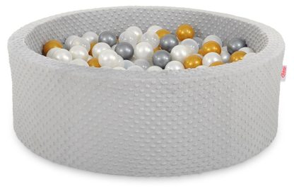 Suchy basen minky H-30 cm z piłkami 300szt. - różowy