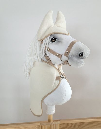 Zestaw dla Hobby Horse A3: polarowa derka + nauszniki – kremowy
