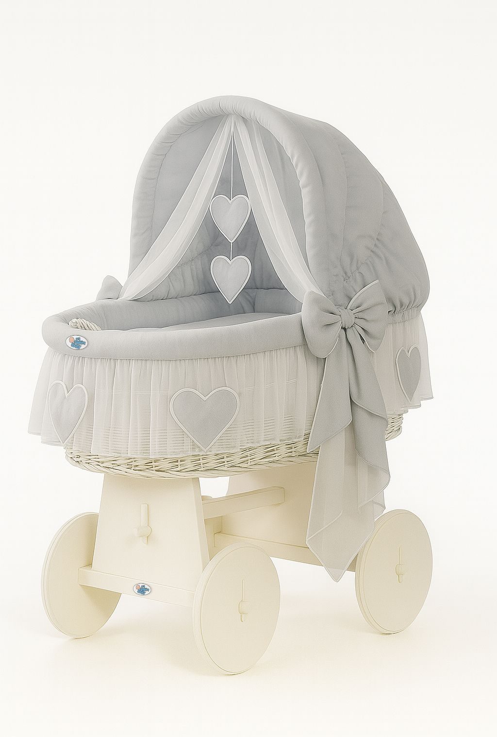 Kosz Mojżesza z budką- Little Angel biały