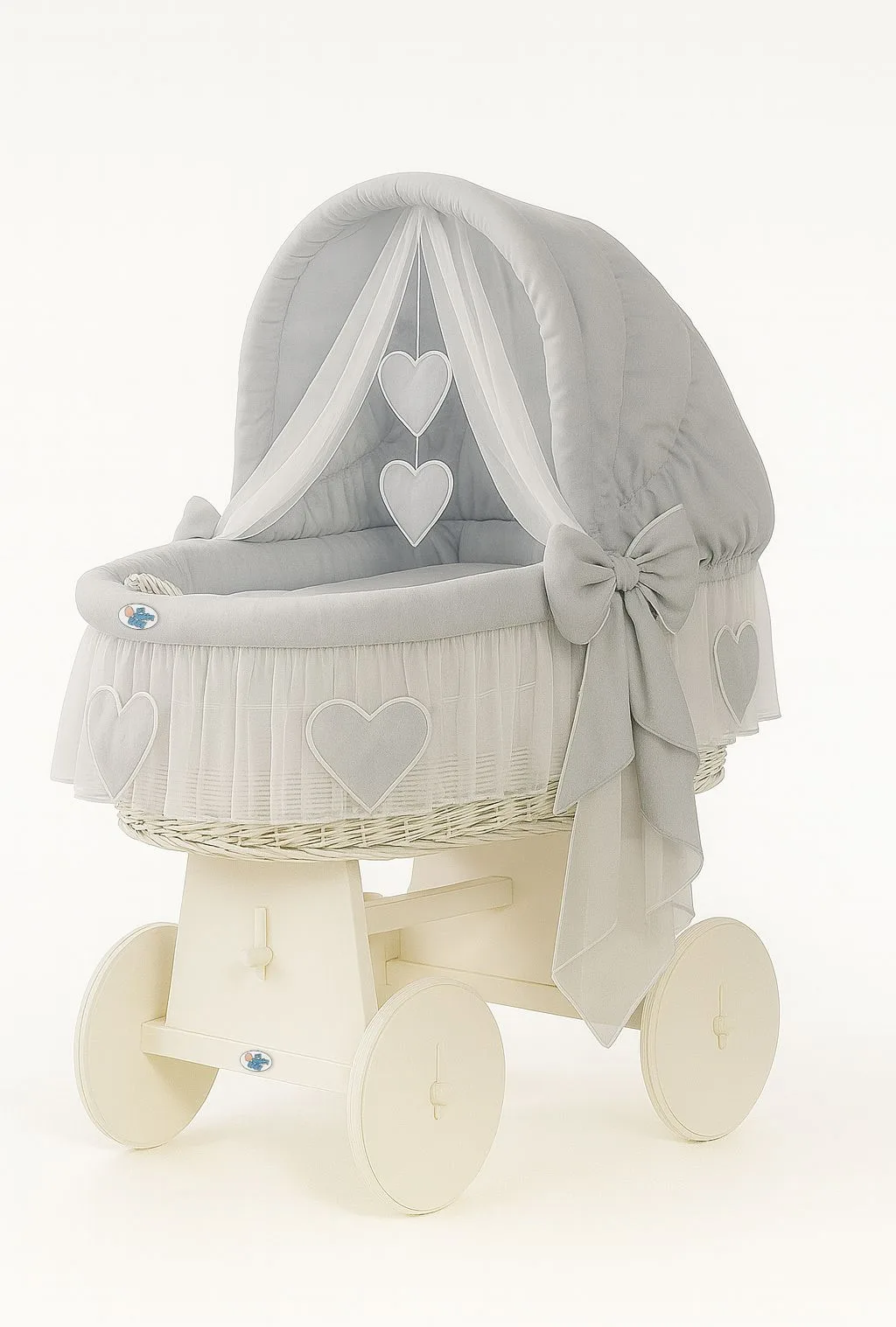 Kosz Mojżesza z budką- Little Angel biały