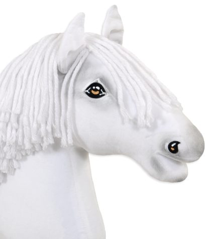 Hobby Horse Duży koń na kiju Premium - biały A3