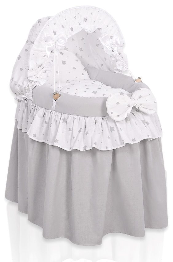 Wózek dla lalek Kosz Mojżesza dla lalek z budką LITTLE PRINCESS fioletowy