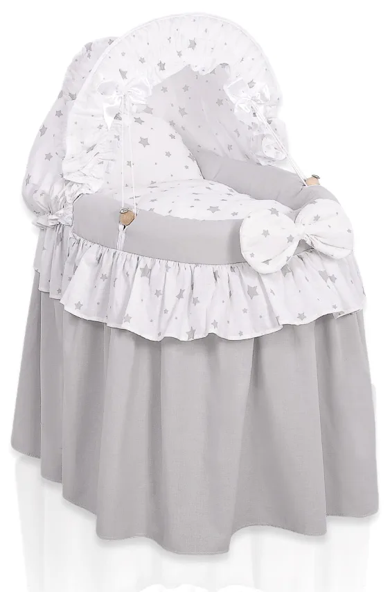 Wózek dla lalek Kosz Mojżesza dla lalek z budką LITTLE PRINCESS fioletowy