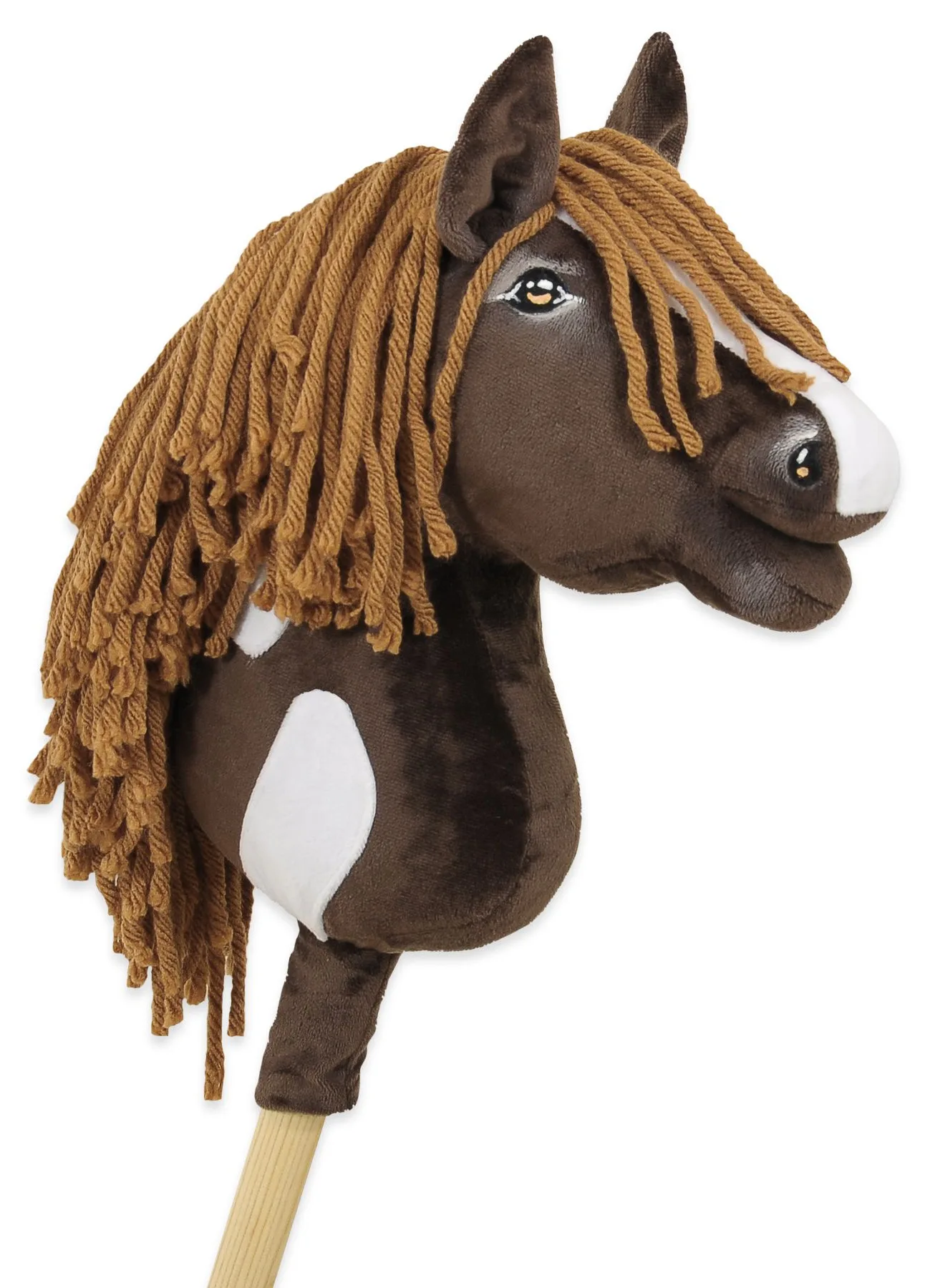 Hobby Horse Średni koń na kiju Premium brązowy western ciemnogniady z ciemną grzywą A4