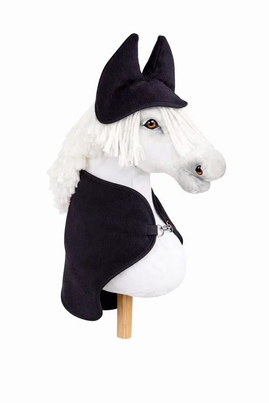 Zestaw dla Hobby Horse uniwersalny A4 i A5: polarowa derka + nauszniki – czarny
